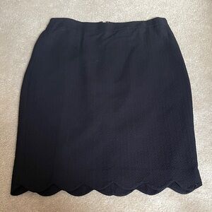Talbots A-line scalloped hem skirt